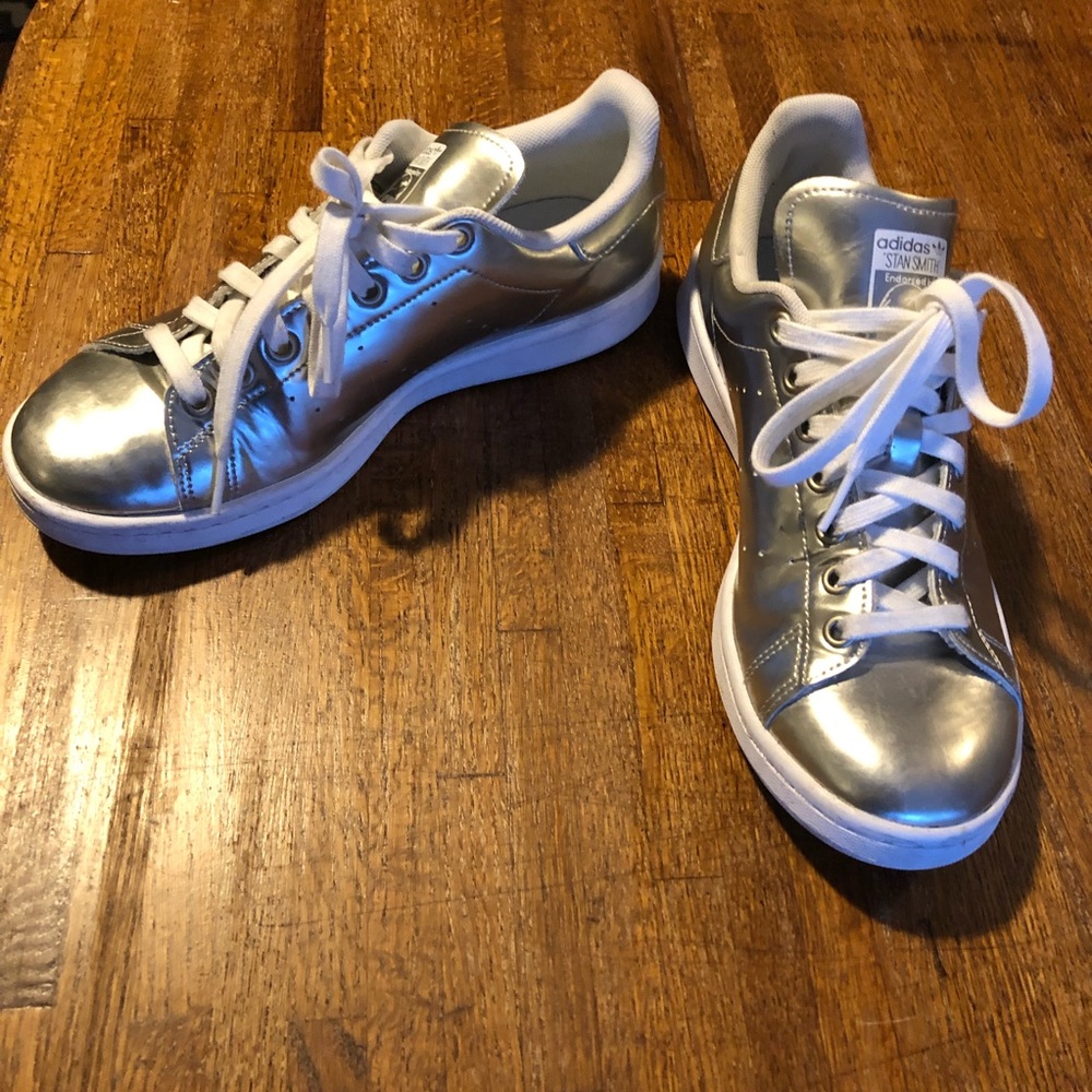 Gold Metallic Adidas Stan Smith Sneakers